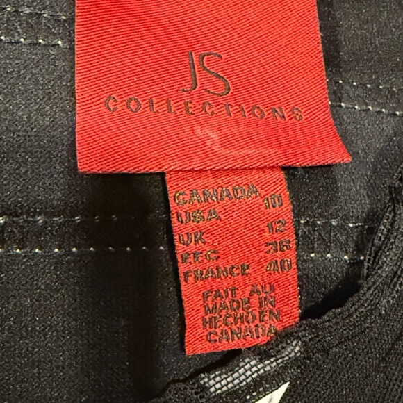 JS Collections Black and White Cut Out Tank Top - Picture 3 of 3